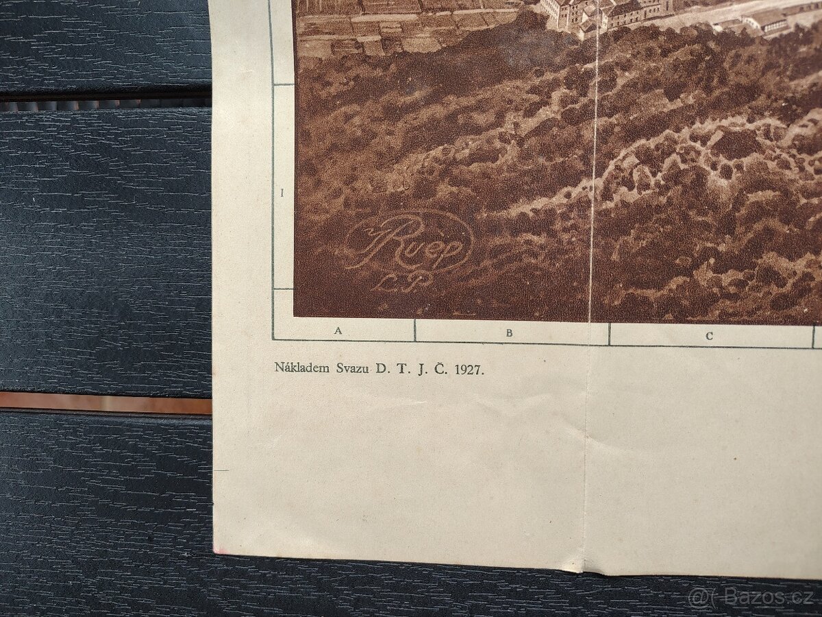 Historická mapa Prahy z roku 1927 95x60cm - 3