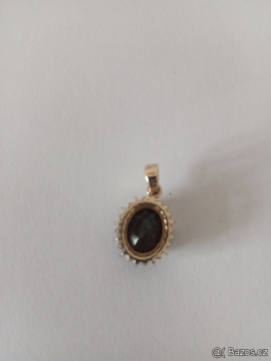 přívěsek se záhnědou ve stříbře (Ag) (nový) - 3