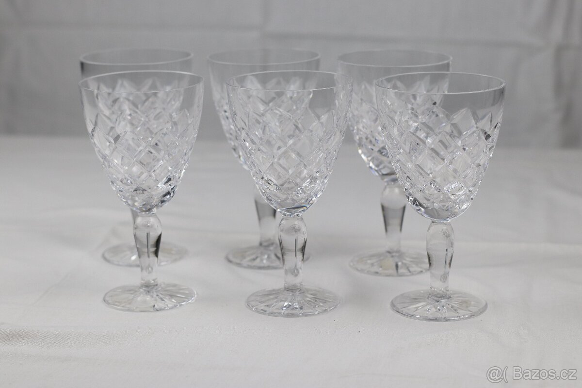 broušené sklenice na stopce 6ks - 3