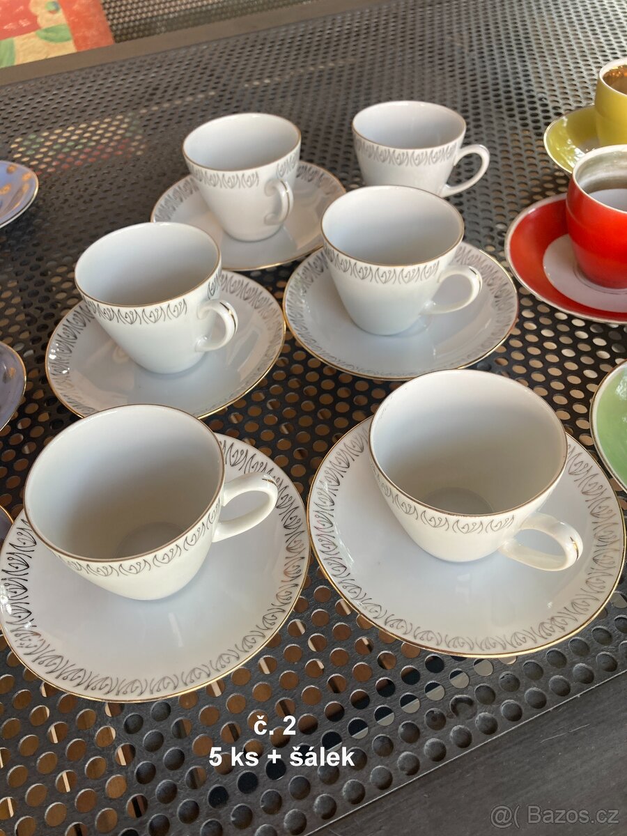 porcelánové šálky retro - 3