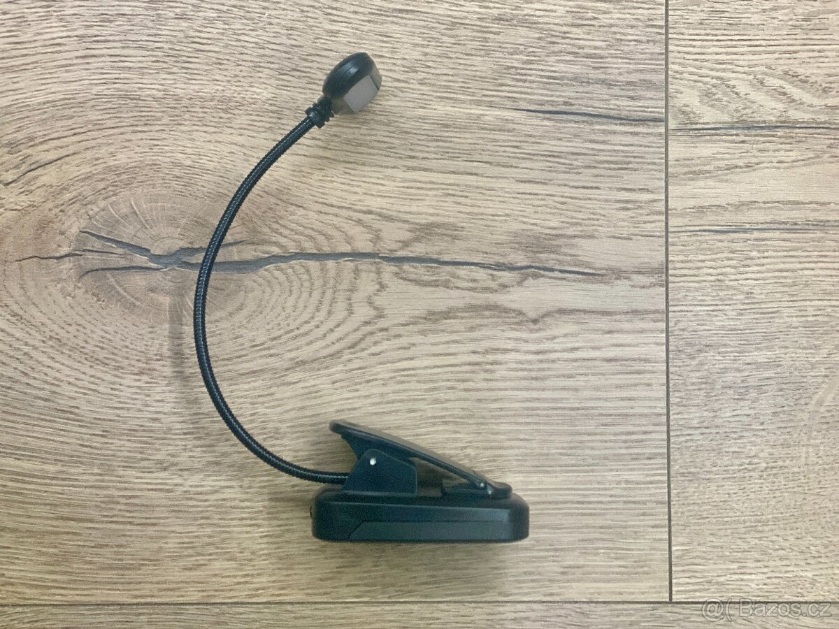 Mini LED stolní lampa na čtení (baterie) - černá - 3