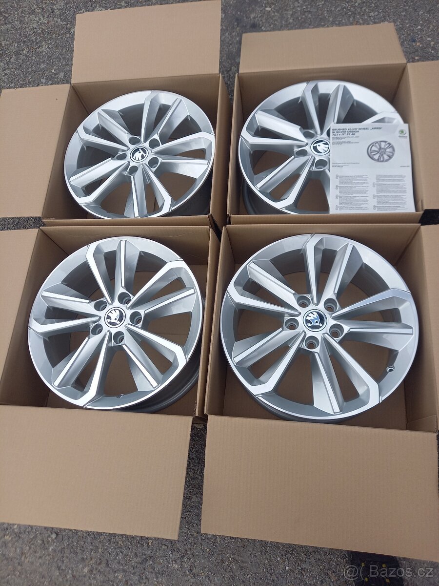 Škoda Octavia IV(RS)- 17 NOVÉ orig.ALU disky 7x17,5x112 - 3