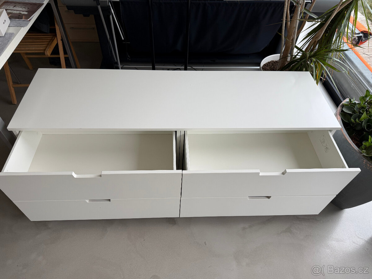 Komoda Ikea Nordli, 4 zásuvky, bílá - 3