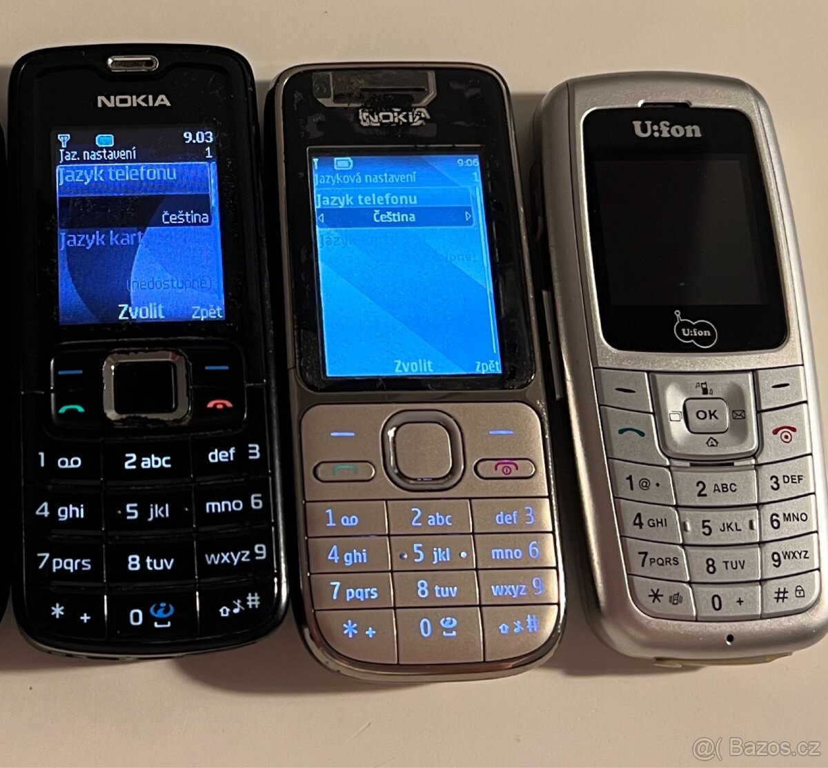 3x Mobily Telefony, pro sbiratele, Nokia, U:fon - 3