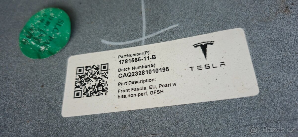 Predni naraznik tesla model 3 1781565-11-b - 3