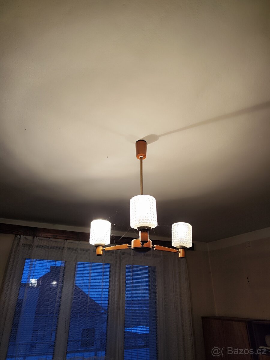 Retro tří ramenný lustr - 3