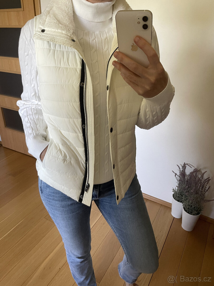 Nová bílá prošívaná vesta Calvin Klein Performance M - 3