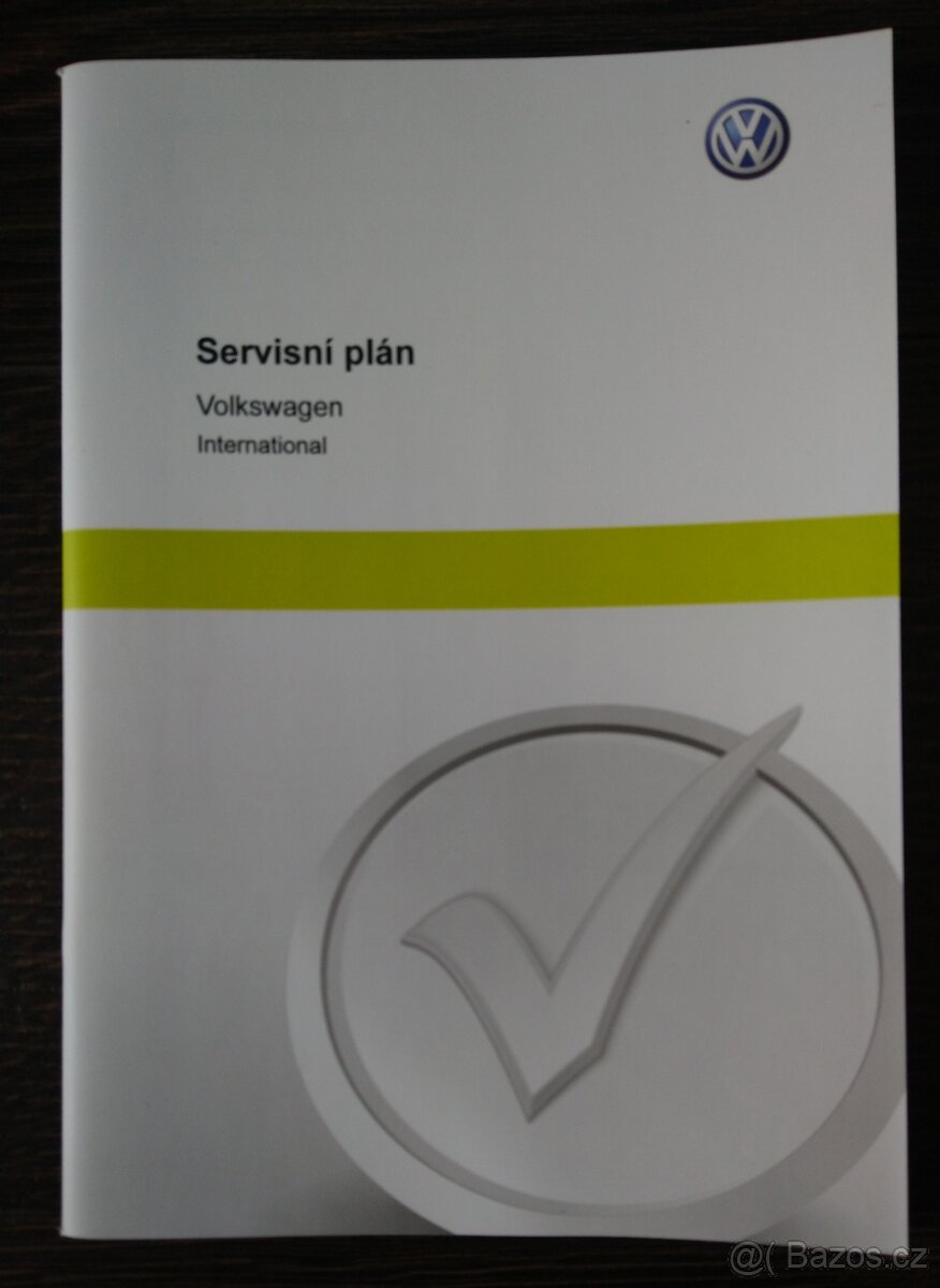 VW orig CZ nevyplněná servisní kniha