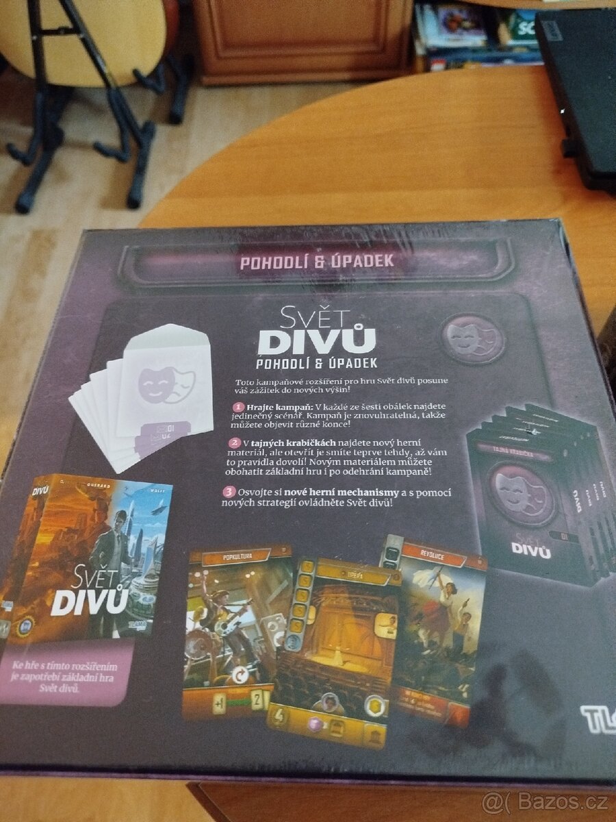 Prodám dvě rozšíření deskové hry Svět divů - 3