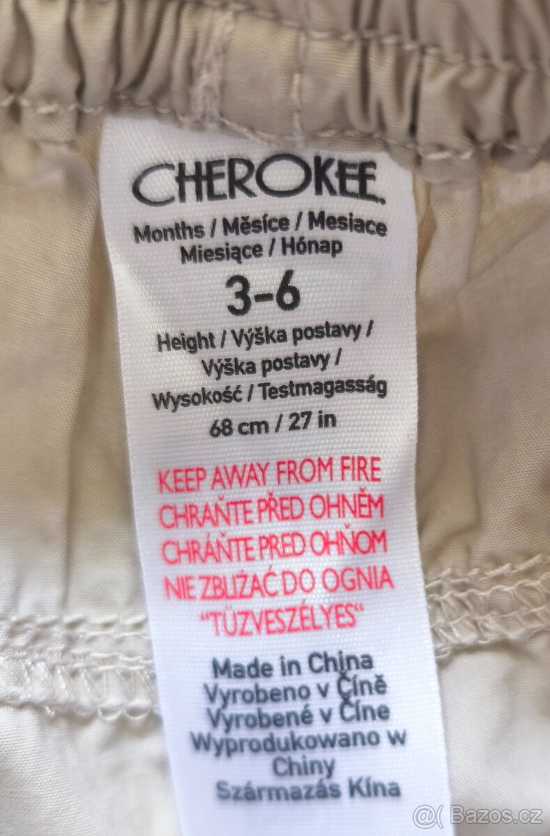 2x Klučičí kraťasy, značky Cherokee, velikost 3-6 měsíců - 3