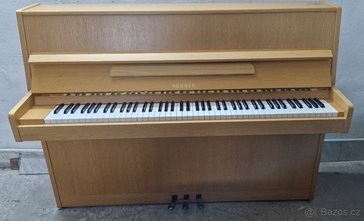 Piano Hohner - Světlý dub - s hydraulickou židlí - r. 1990 - 3