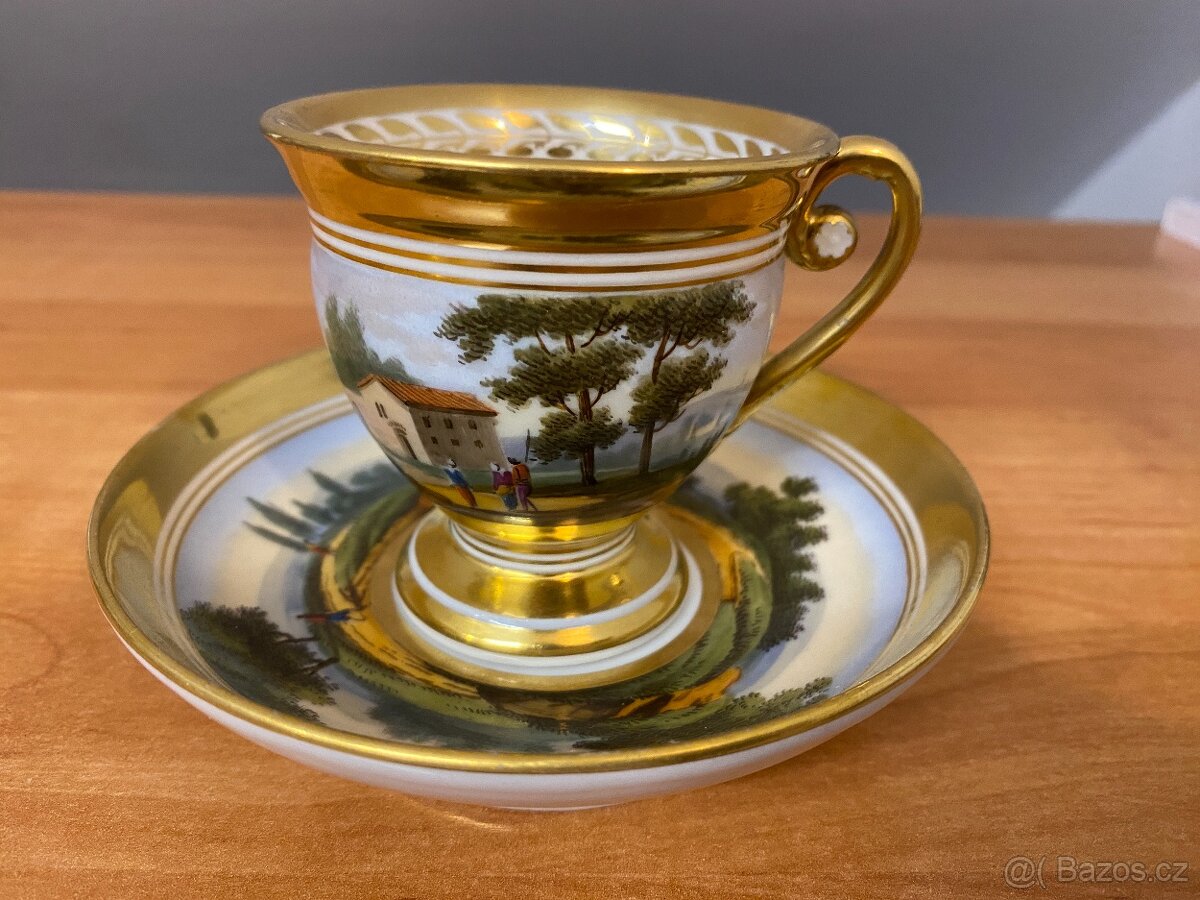 Sběratel nabízí staré porcelánové šálky s podšálky - 3