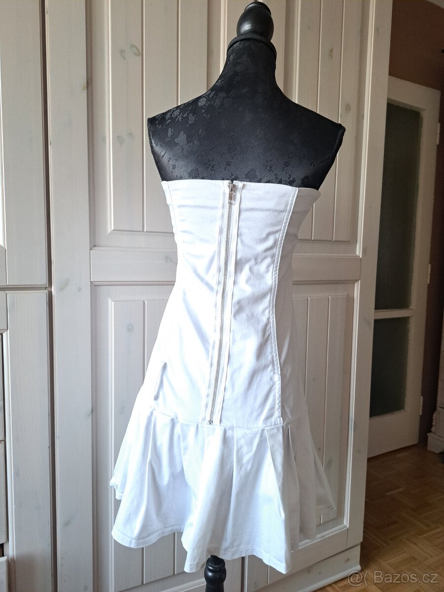 Bílé šaty mini vel. M (38) cena dohodou - 3