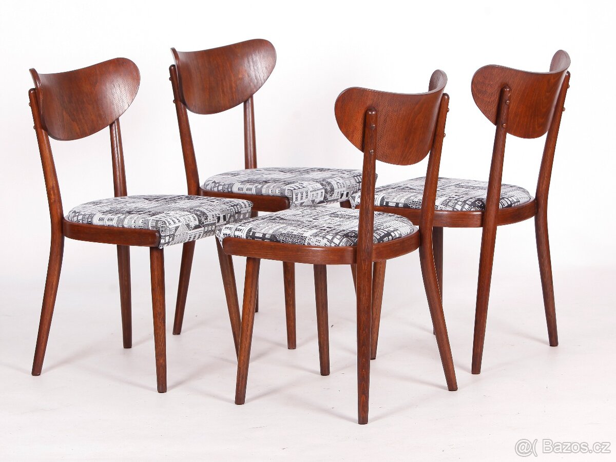 4x jídelní židle TON Banana. TOP stav. - 3