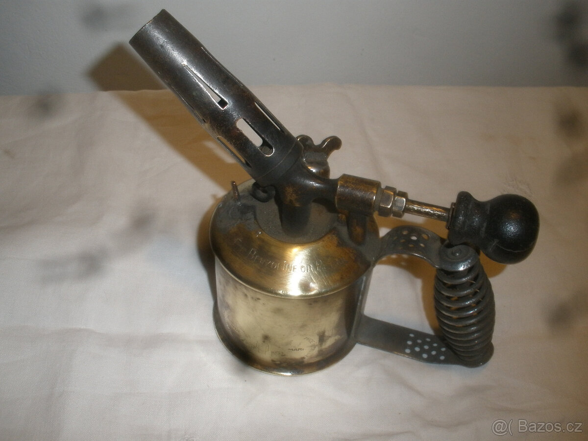 Stará mosazná lampa/letlampa/ - 3