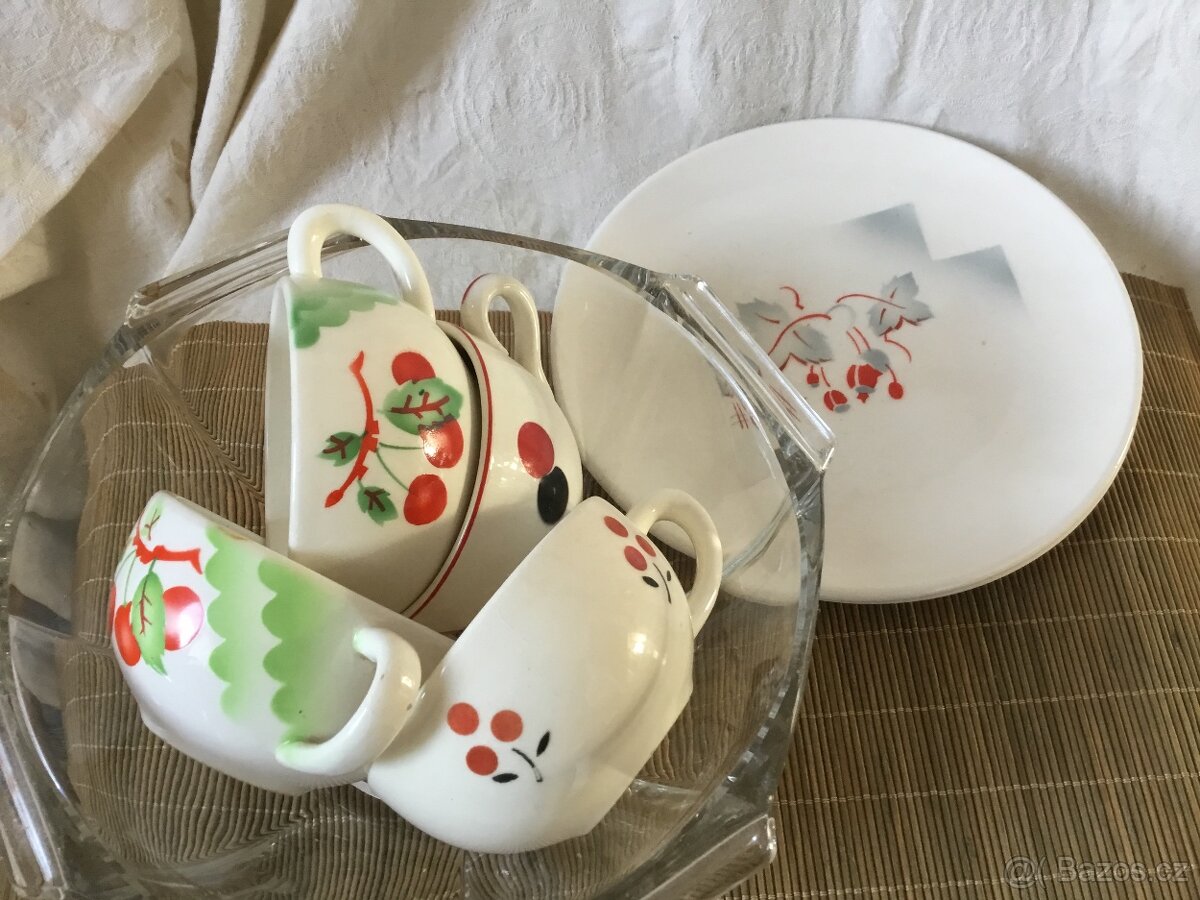 keramicky hrnek art deco, misa, sklenice - 3