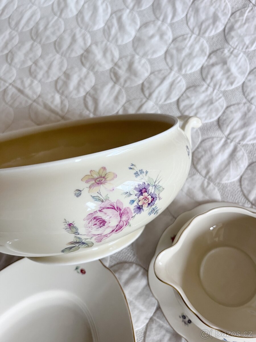 Sada porcelánu - omáčník, mísa a servírovací talíř - 3