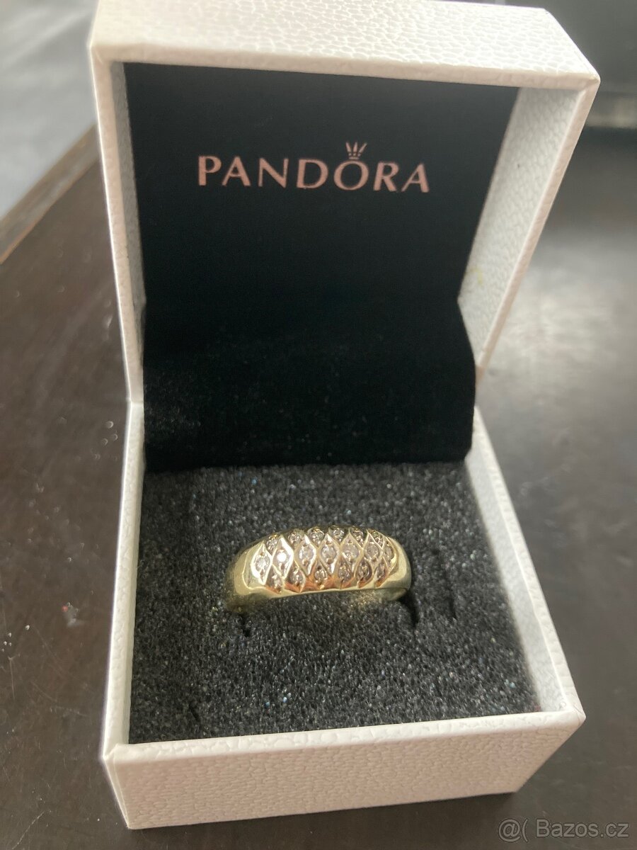 Zlaty prsten s brilianty a diamanty - 3