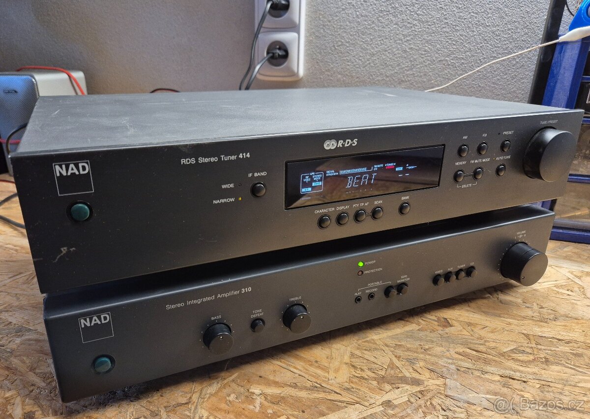 Prodám setavu zesilovače NAD 310 a tuneru NAD 414 - 3