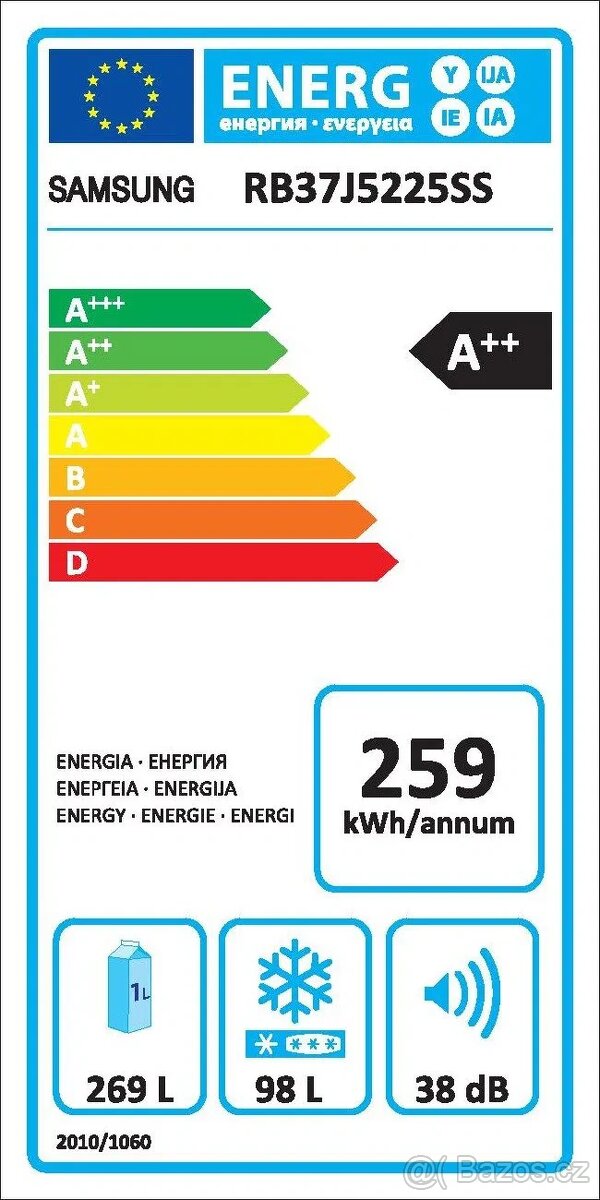 Lednice s mrazákem samsung, lednička RB37J5225SS/EF - 3