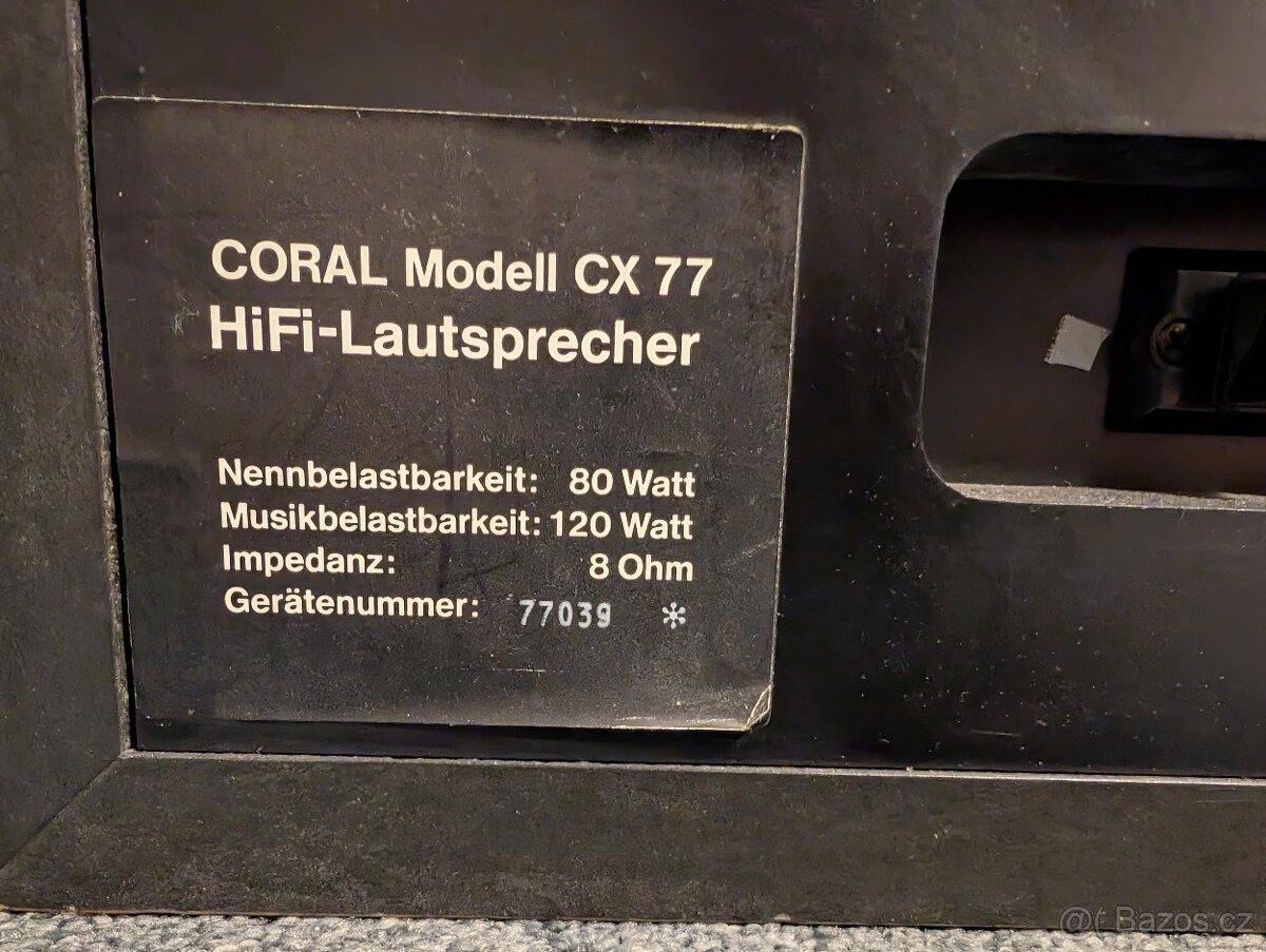 Reproduktory Coral CX77 MKIII - 3