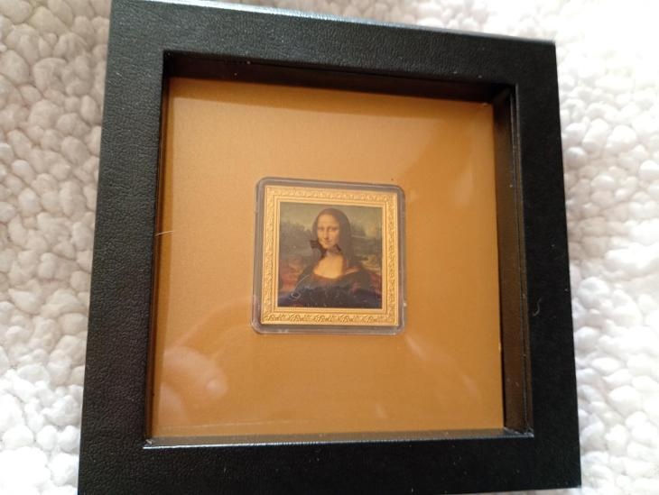 Stříbrná mince Mona Lísa 1oz 2024 Niue,pozlac.24k,999ks - 3