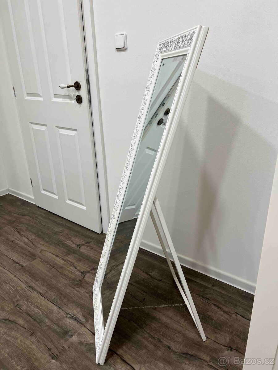 Stojací zrcadlo v ozdobném rámu 130x45 cm - 3