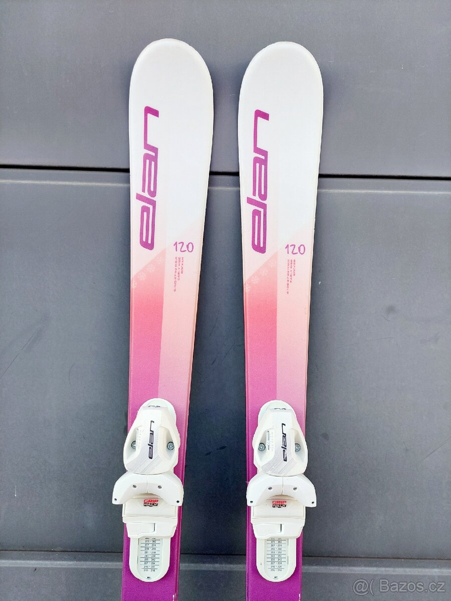 Lyže ELAN LIL SNOW, 120 cm + hůlky + boty + přilba - 3