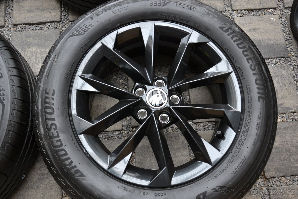 Š.Kamiq,Scala, VW Taigo – NOVÉ Alu + letní 205/60R16 Bridges - 3