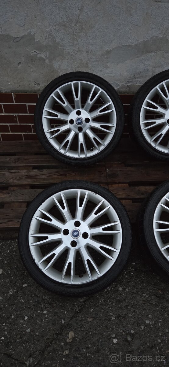 Alu kola r17 4x100 fiat sporting, letní 205/40 - 3