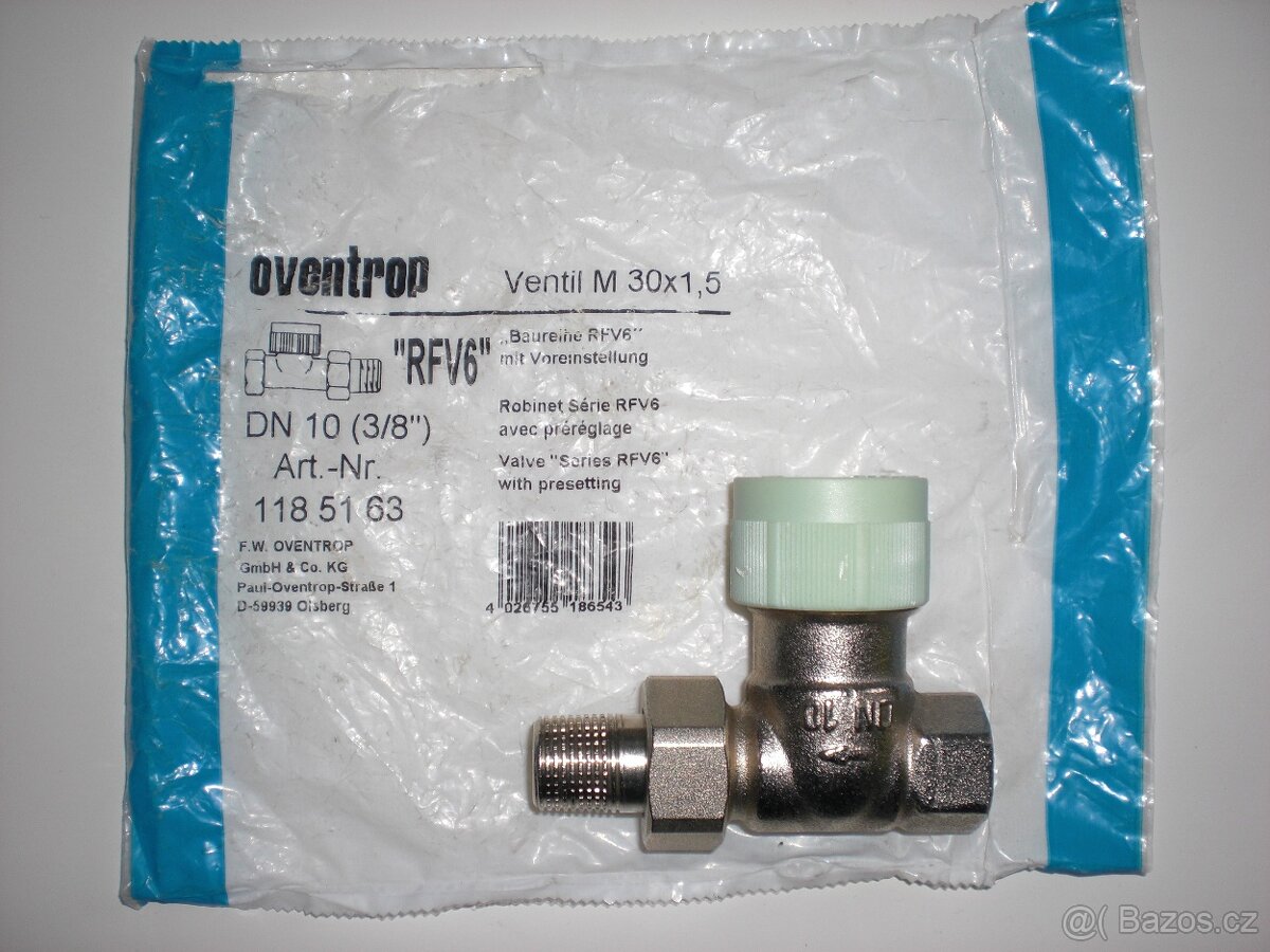 Termostatický ventil RFV 6 Oventrop 3/8 - 3