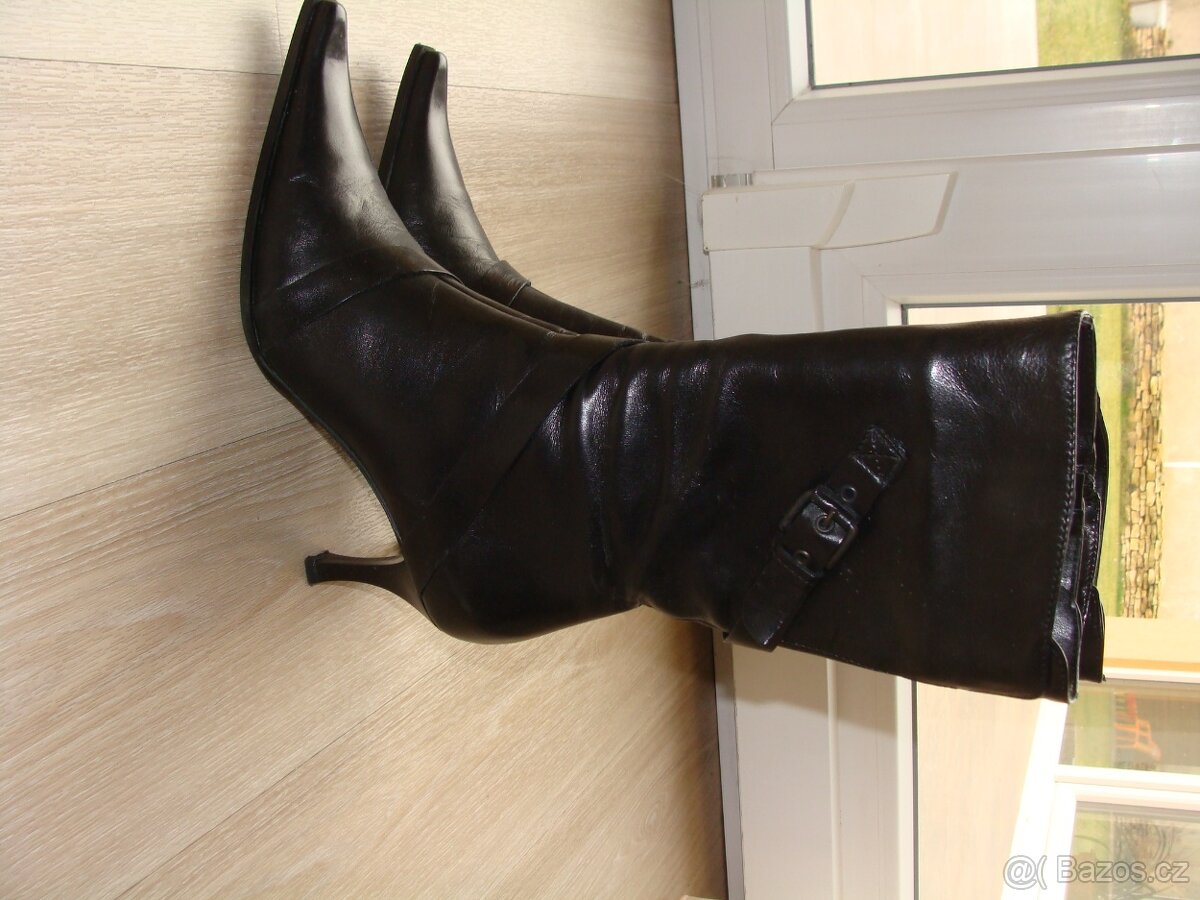 Kožené kozačky zn. Baťa vel. 39 - různé - 3