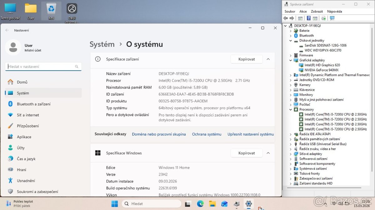 HP Model 15-au120nf - 3