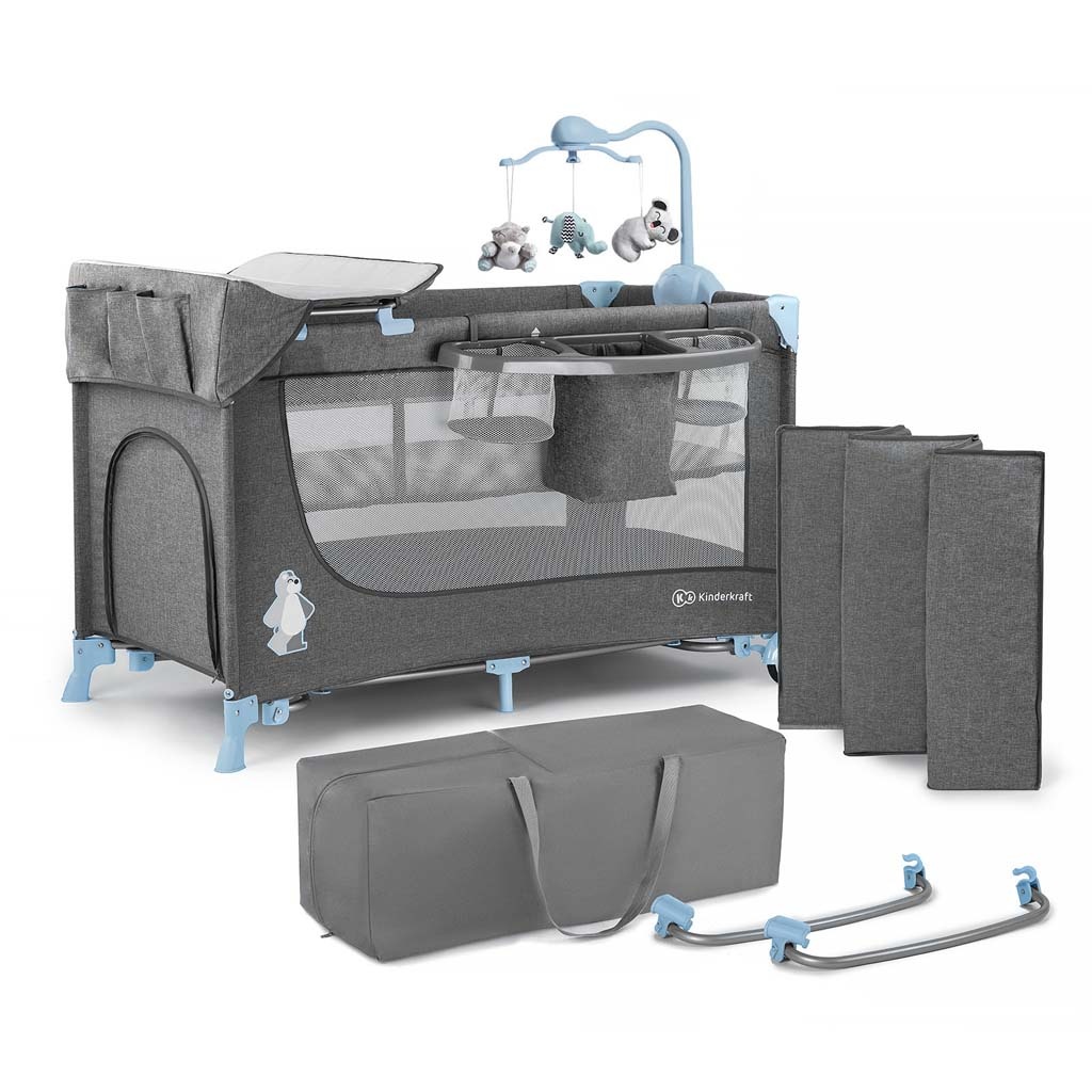 Cestovní postýlka Kinderkraft Joy včetně doplňků a matrace - 3