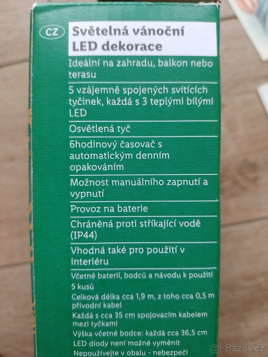 Prodám světelné vánoční LED hvězdy. IP44 venkovní i vnitřní - 3