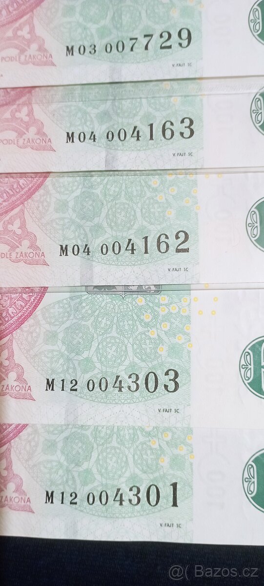 100 Kč s přítiskem UNC - 3