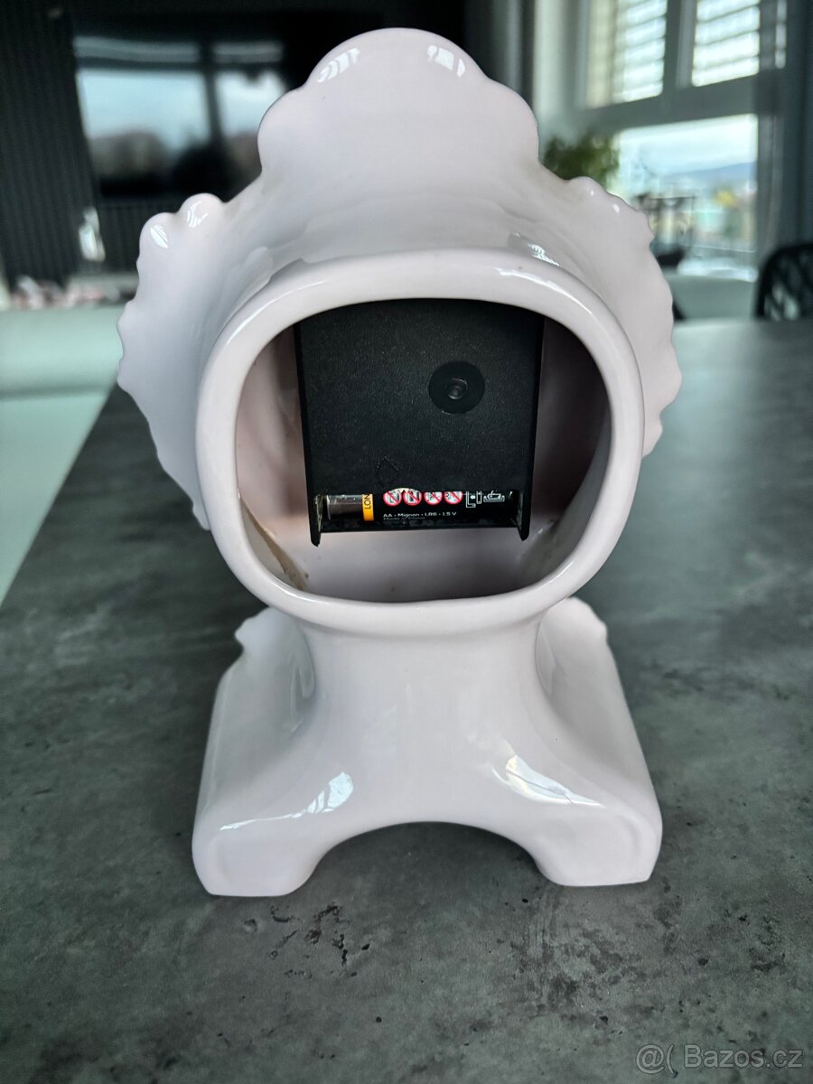 Růžový porcelán - hodiny - 3