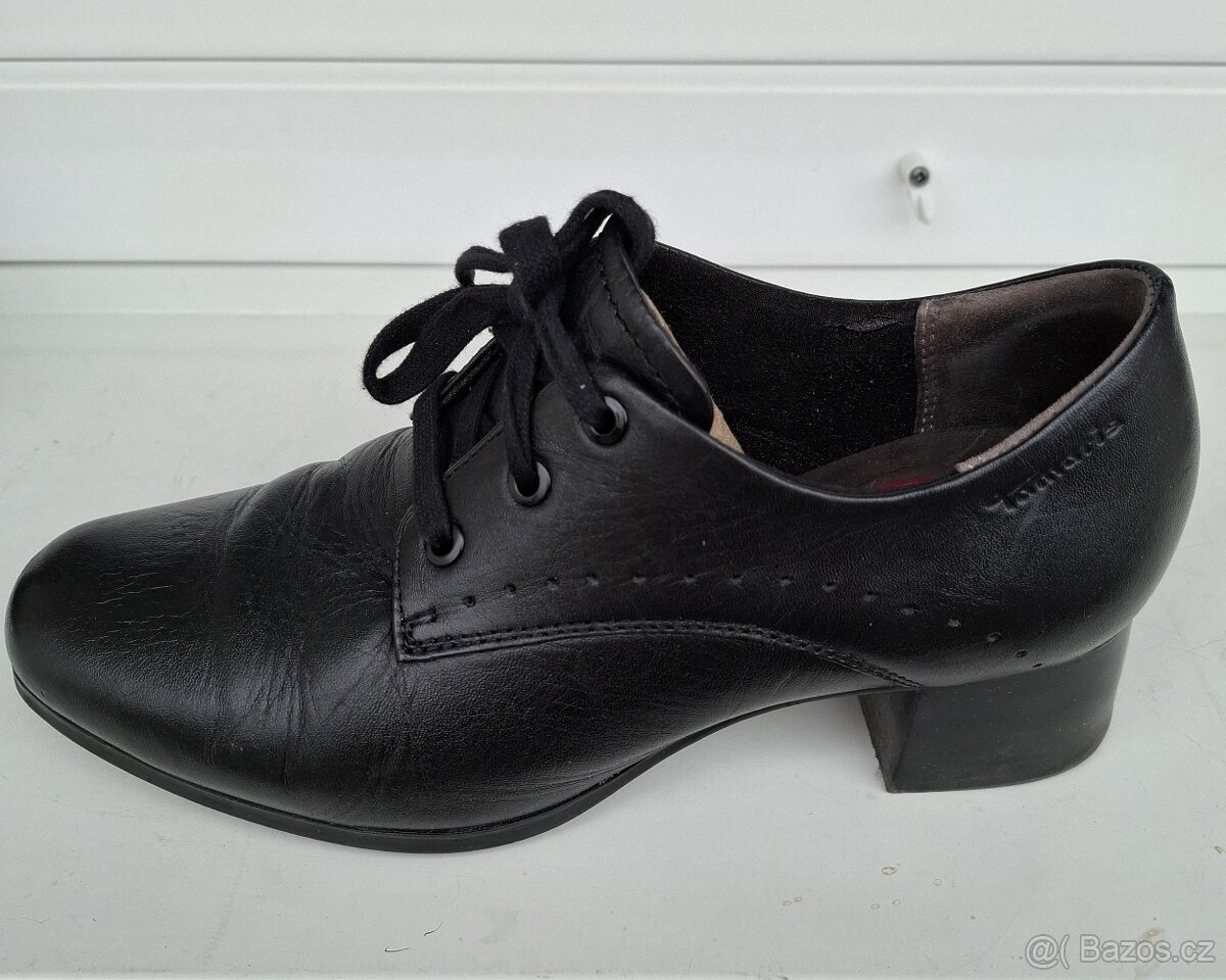 Podzimní kožené lodičky polobotky Tamaris vel. 40 - 3