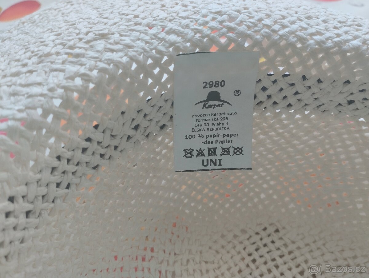 Letní bílý klobouk s mašlí - 3