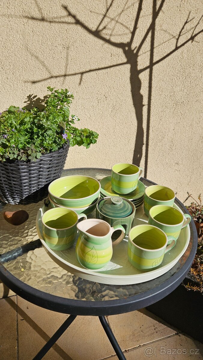 Keramický servis zelený - 3