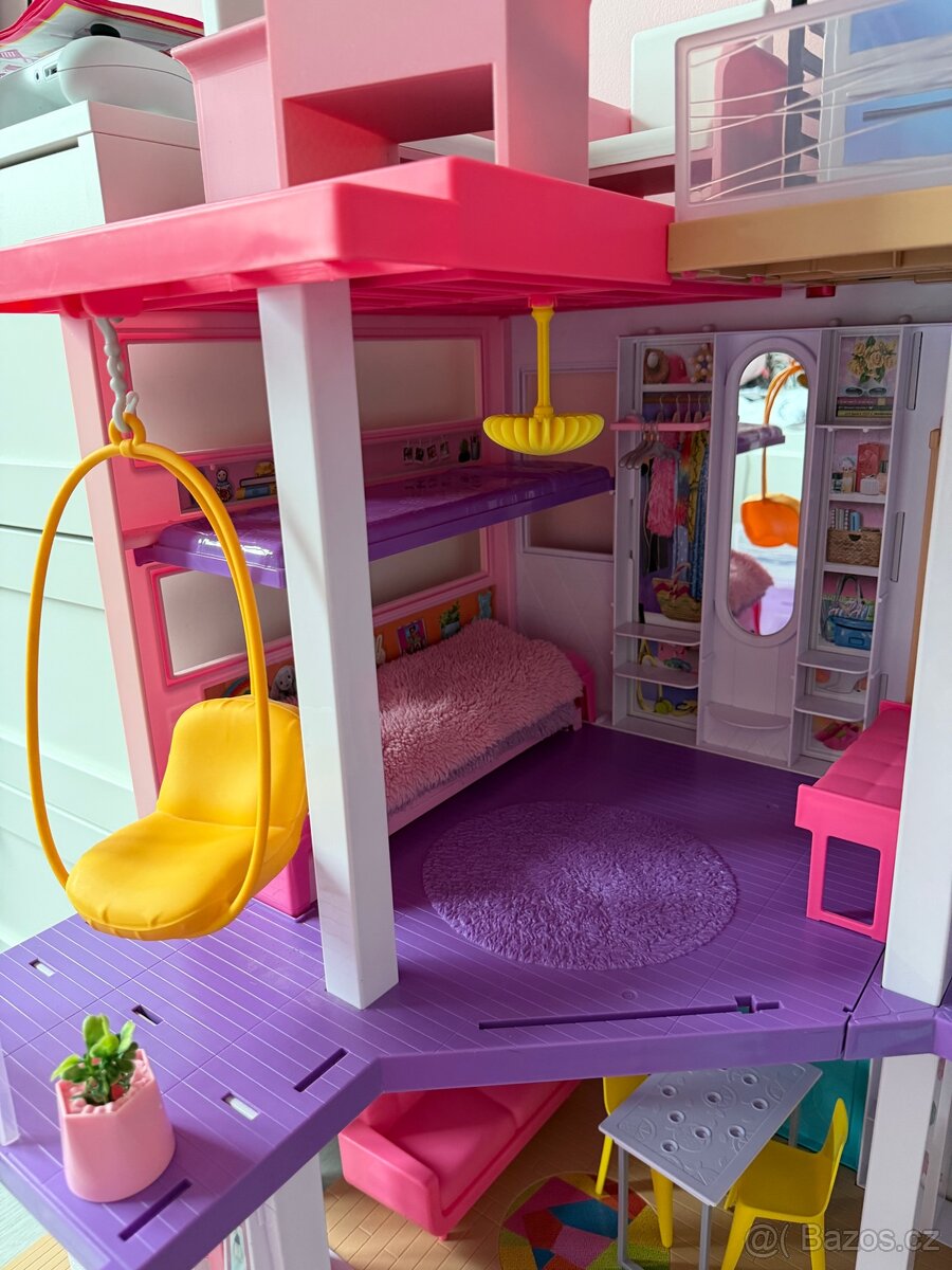 Barbie dům s výtahem, karavan, panenky - 3