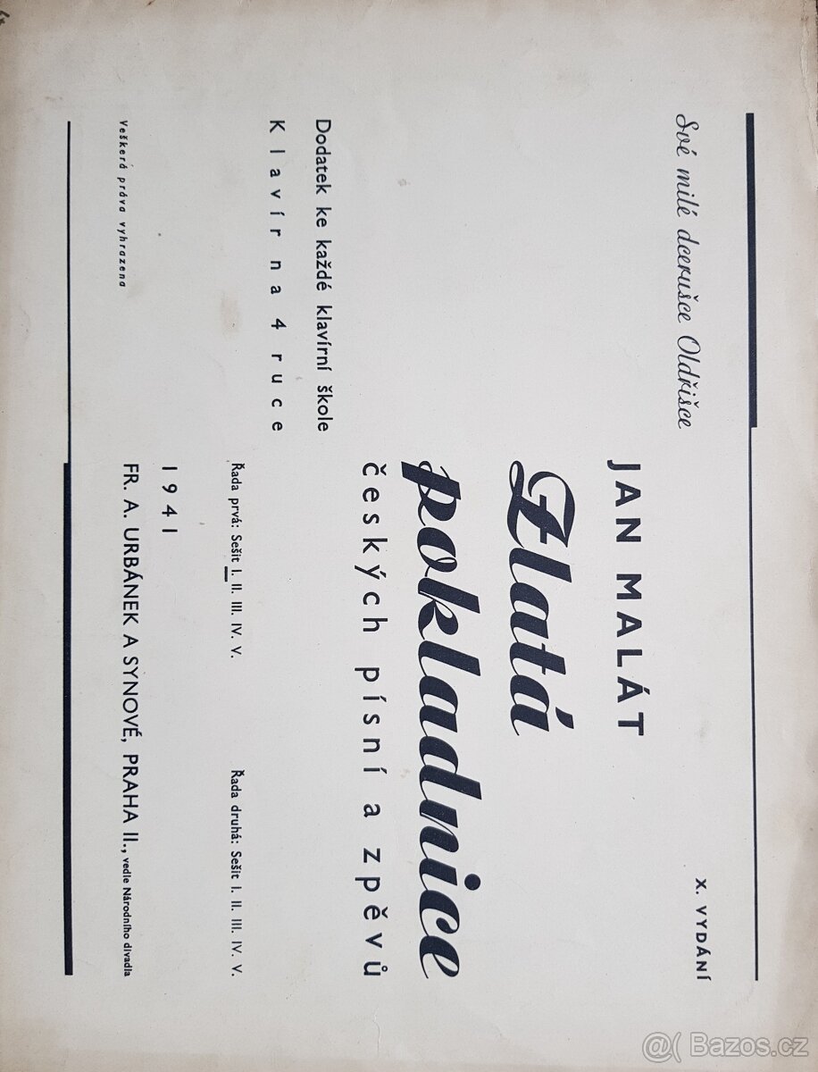 Historické hudebniny - notové sešity - 3