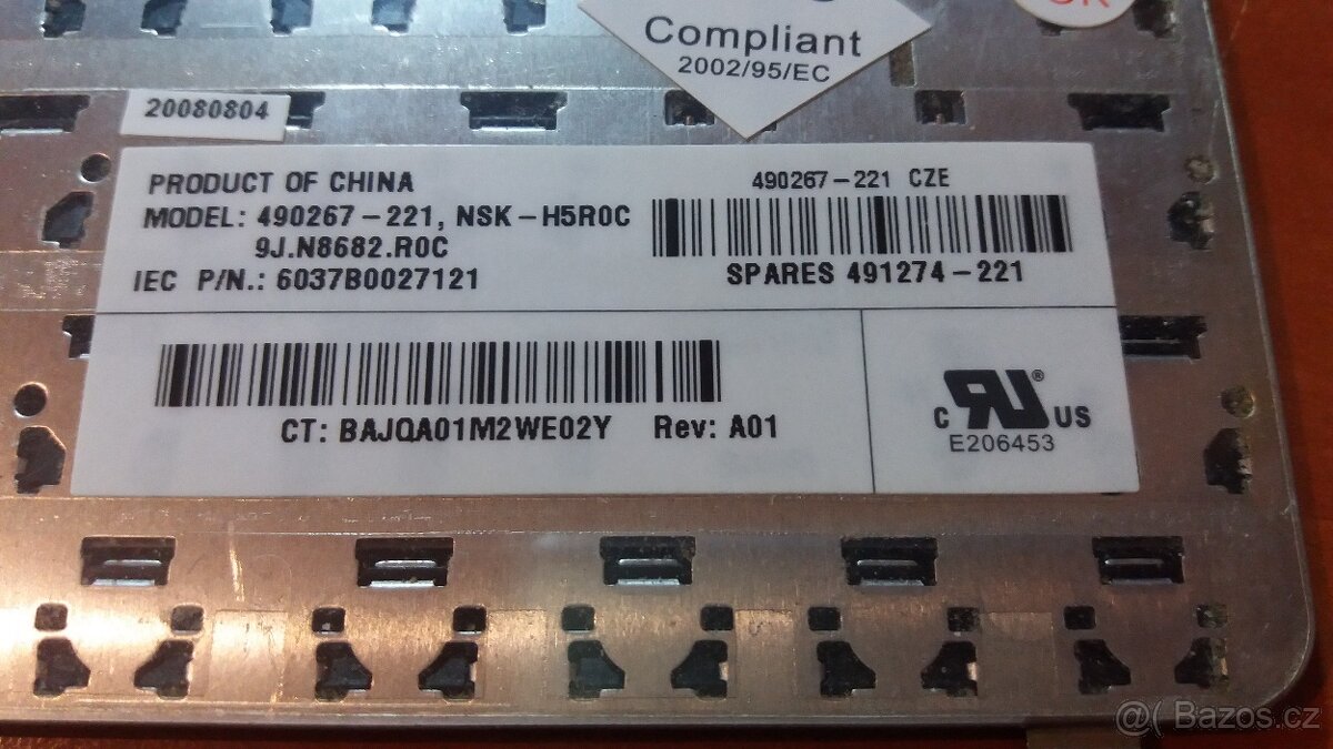 Klavesnice HP Compaq 515 610 615 6535S 6730S 6735S - 3