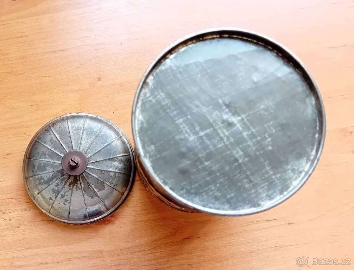 Starožitná plechová dóza na kávu/cukr - 3
