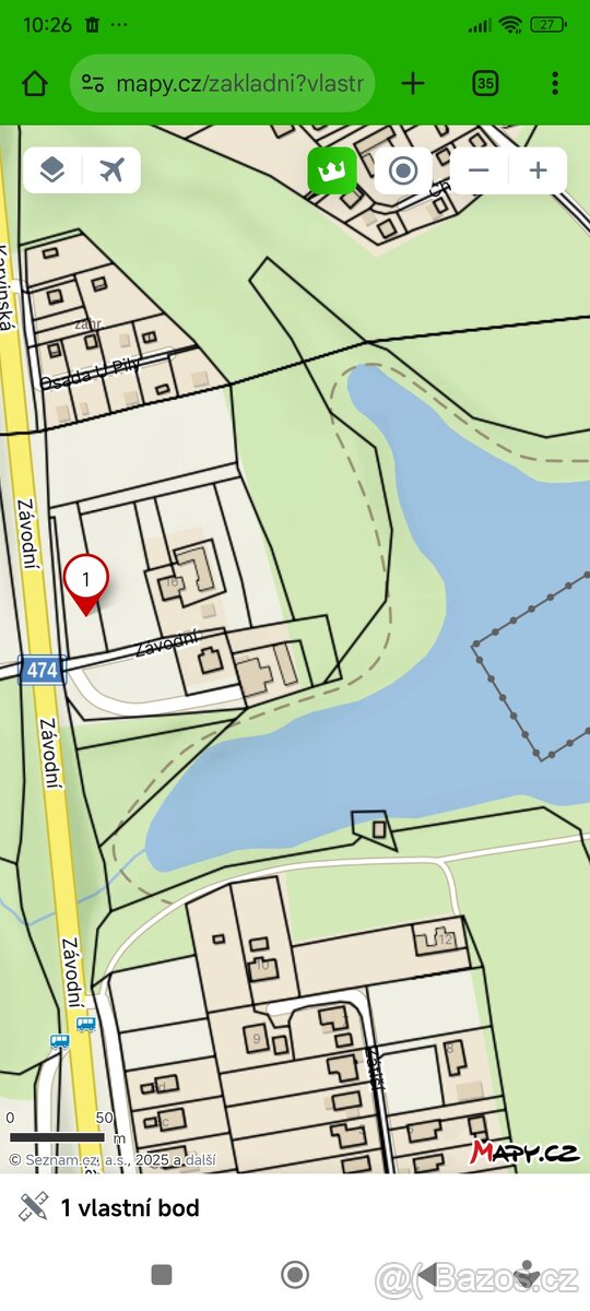 Prodej pozemku Těrlická přehrada 1392m2 - 3