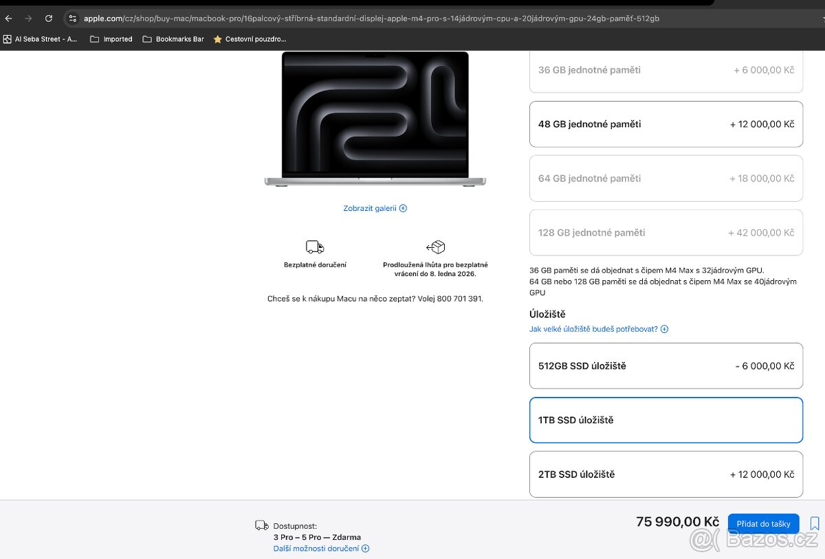 Macbook Pro 16, M4 Pro, 24GB RAM, 1TB SSD - 3