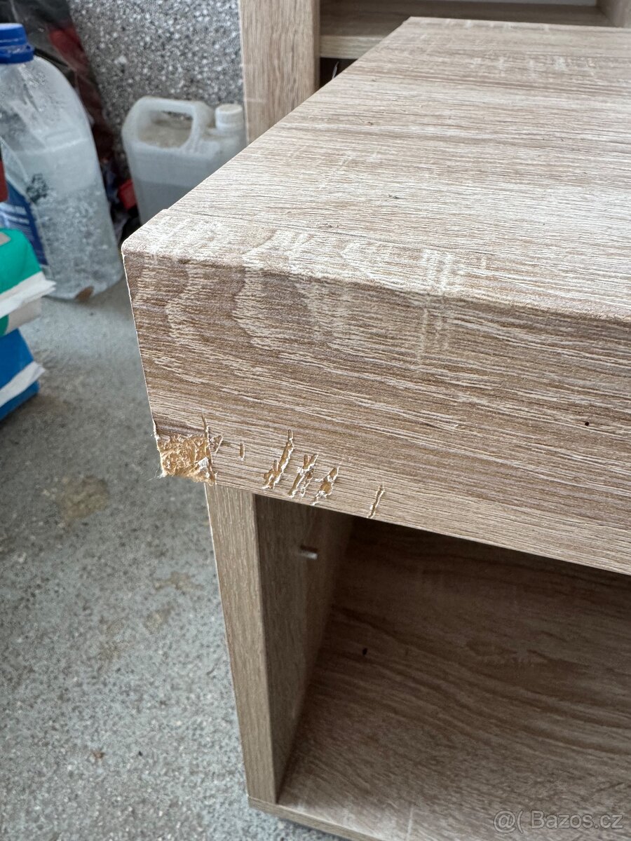 Obývací stěna dub sonoma, bílá - 3