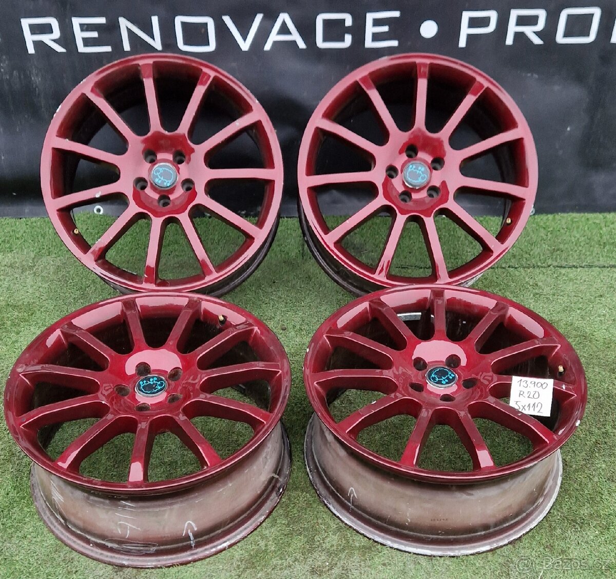 5x112 disky R20 červená POUŽTÝ STAV - 3