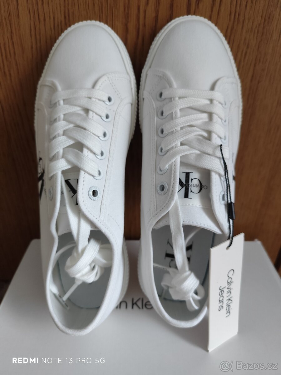 CALVIN KLEIN Jeans biele tenisky - 3