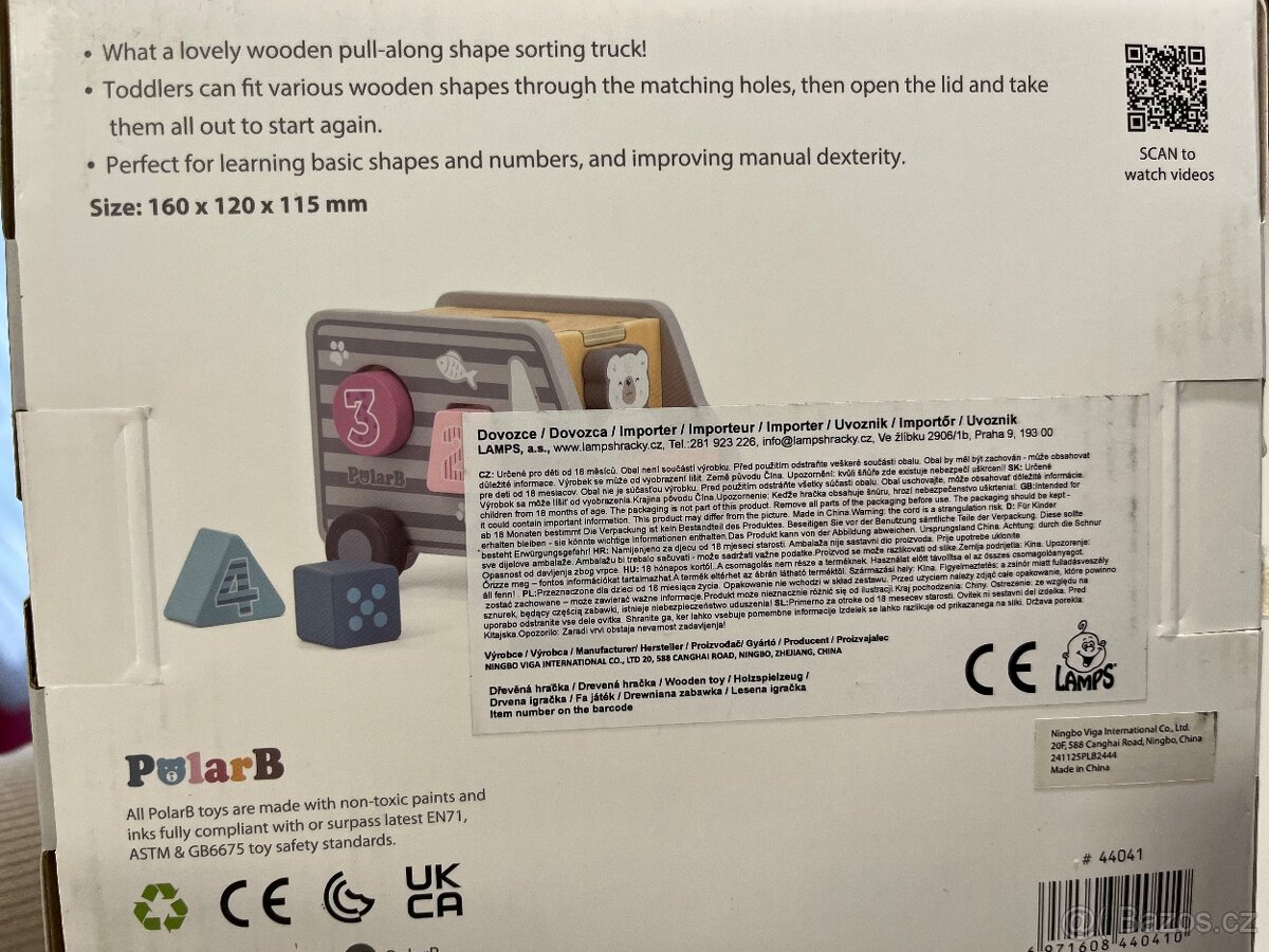 Dřevěná vkládací hračka - auto - 3